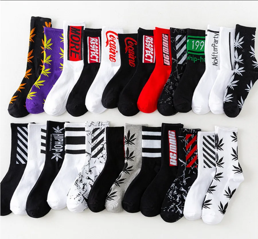 Новинка 2020 качественные хлопковые спортивные носки походные с алфавитом и