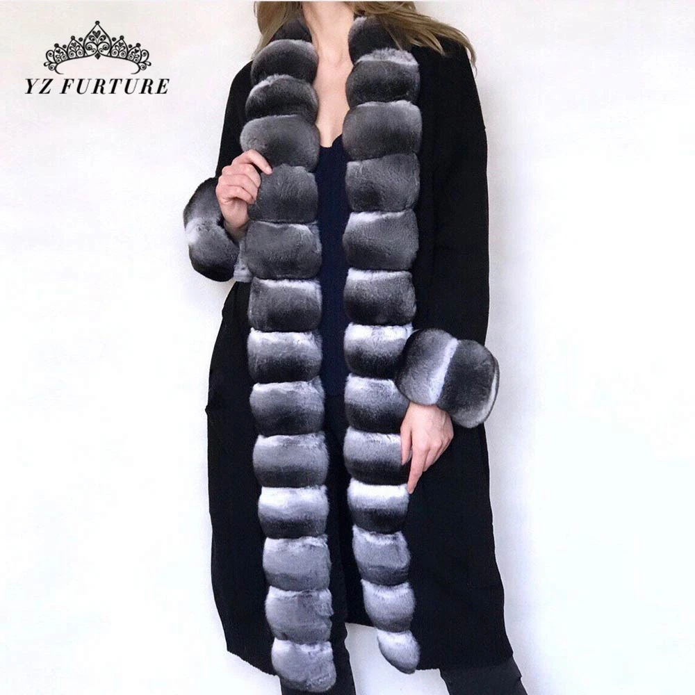100 см реального пальто с мехом высокое качество отложной натуральная Шуба из