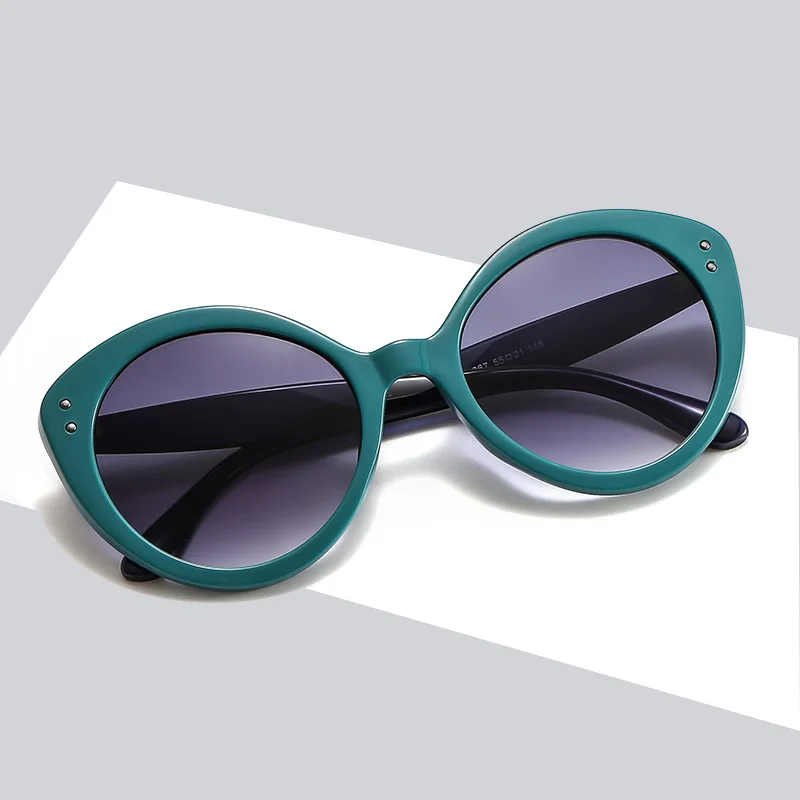 

Vintage Cat Eye Women Sunglasses Luxury Brand Design Trendy Sun Glasses Frame Classic Men Driving Sun Mirror Female UV400