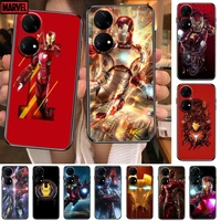 2021 marvel pop iron man phone case for huawei p50 p40 p30 p20 10 9 8 lite e pro plus black etui coque painting hoesjes comic fa