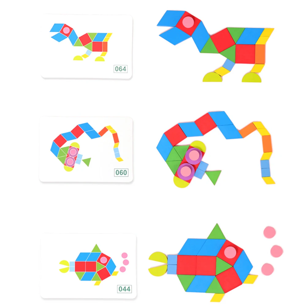 2 шт. пазлы в деревянной форме Детские Монтессори развивающие игрушки