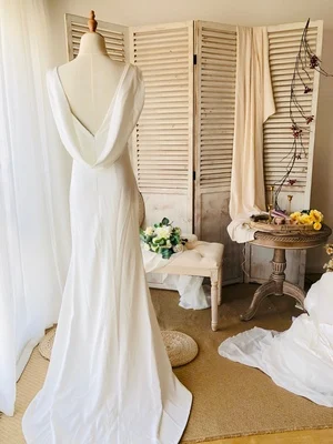 French Simple SatinWedding Dress Mermaid 2019 New Bride Wedding Vestido De Novia Plus Size Fiesta | Свадьбы и торжества