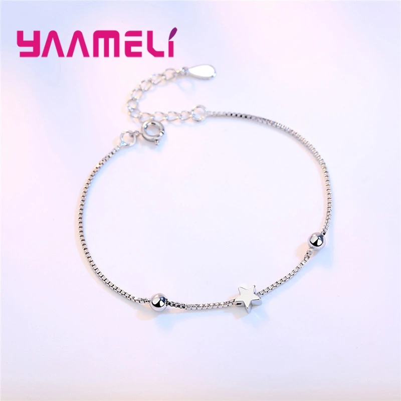 Новые модные браслеты для девочек из стерлингового серебра 925 пробы женская