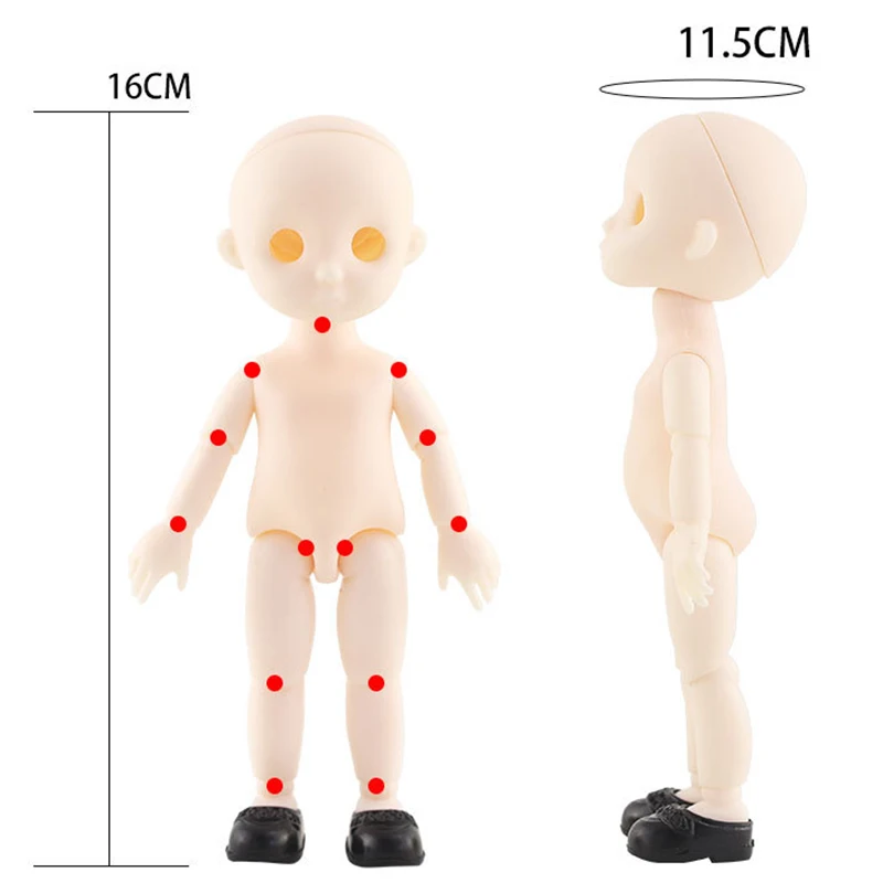 Новинка ob11 bjd 16 см 13 подвижные шарнирные куклы игрушки открытая голова с 3D глазами
