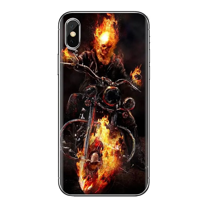 Transparent Soft Cover Bag For Xiaomi Mi3 Samsung A10 A30 A40 A50 A60 A70 Galaxy S2 Note 2 Grand Core Prime Ghost Rider fire car |
