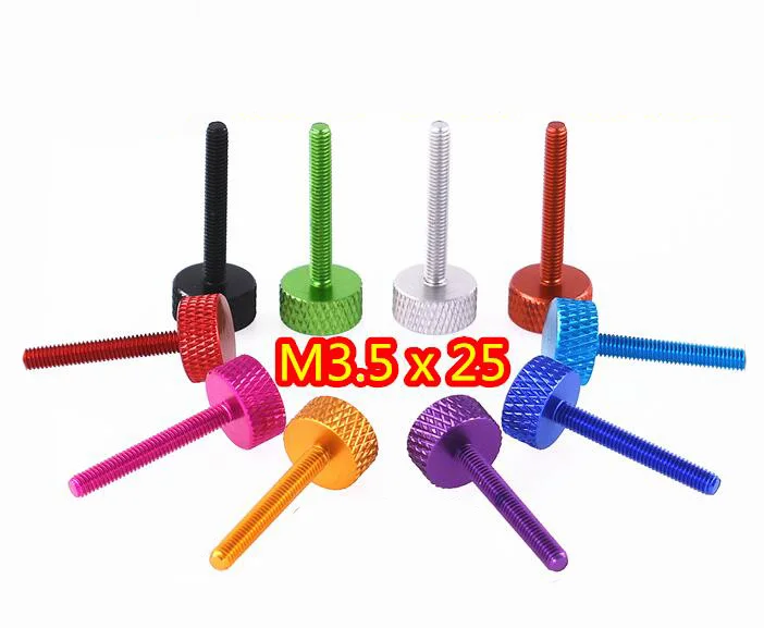 2 шт. M3.5 алюминиевые винты для большого пальца плоские ананасовые узоры резьба