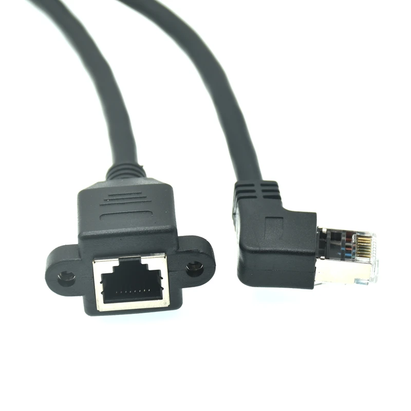 Кабель-удлинитель RJ45 0 3 м 6 м штекер-гнездо 8-контактный винтовое крепление