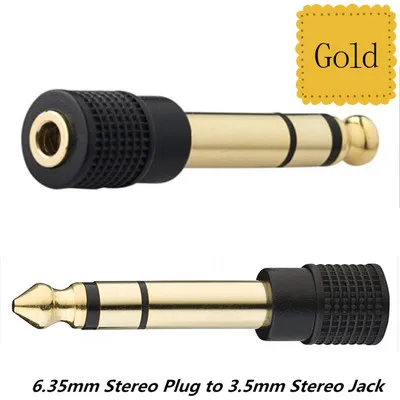 6 35 мм стерео штекер 3 5 адаптер гнезда позолоченный Бесплатная доставка| |