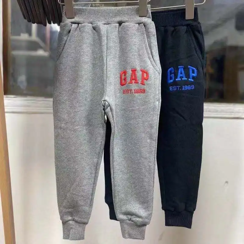 

2021 children's sports pants, children's boys and girls' pants, fleece sports pants, casual jogging children's GAP trousers