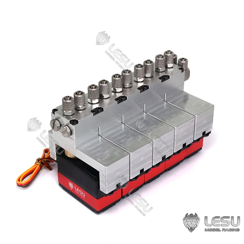 Preise LESU 5CH Richtungs Ventil Mit 5 Stück Servos Für 1/14 RC Hydraulische Dumper Lkw Loader Bagger DIY TAMIYA Modell