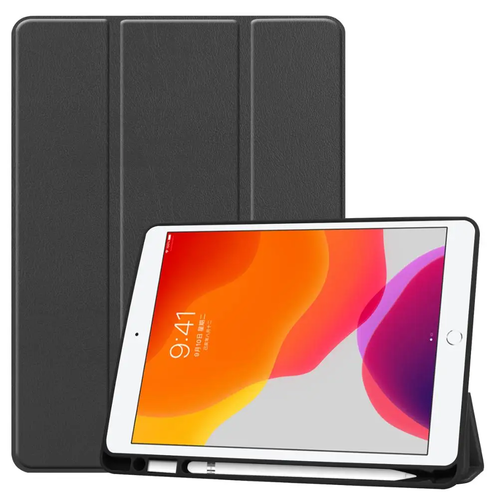 Ультратонкий чехол для iPad 7 10 2 2019 с подставкой и держателем карандашей умный из