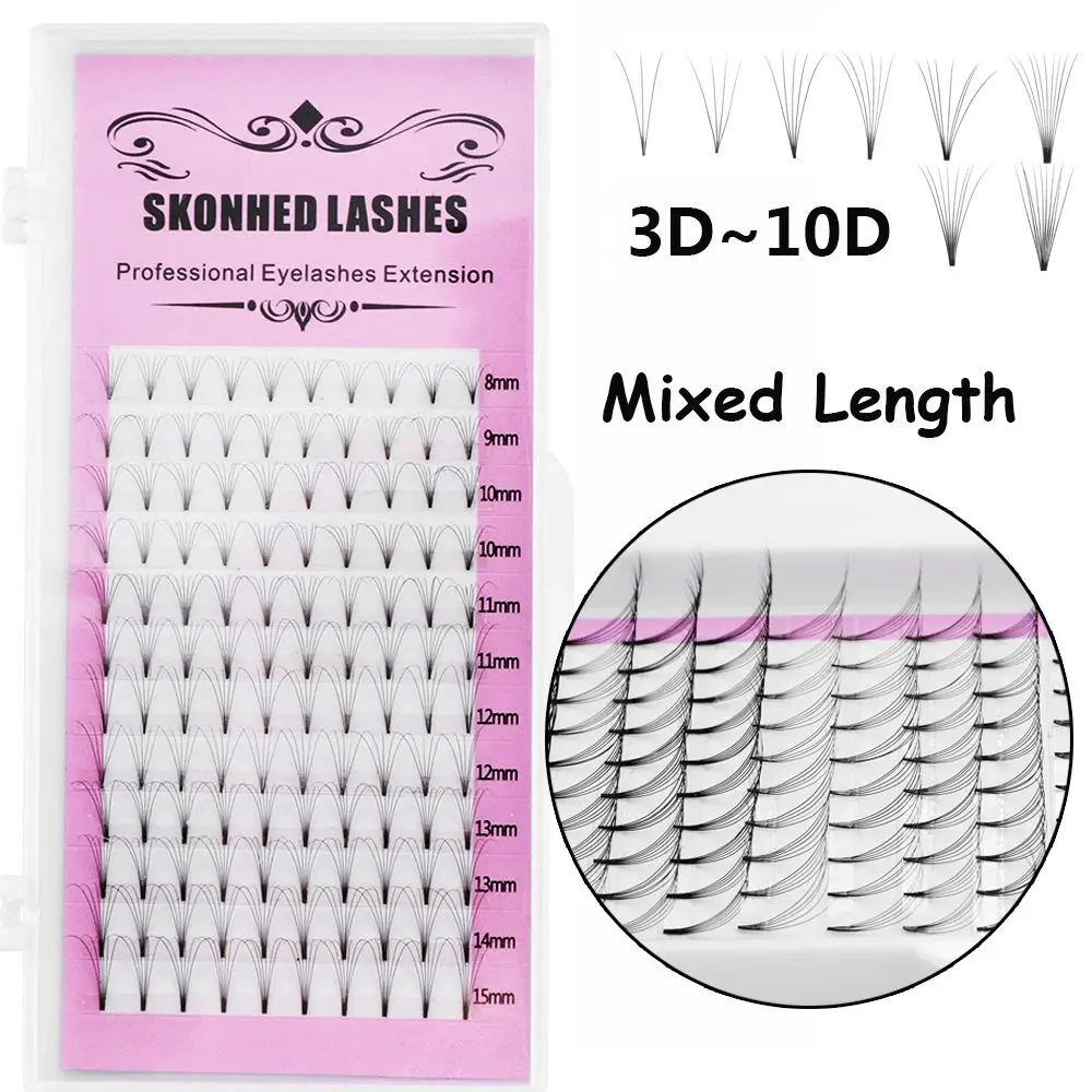 

Quickly C Curl 007 Thickness Semi Permanent Faux Mink Hair False Eyelashes Lash Extension Premade Russian Volume Fans