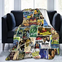 vintage horror bed blanket for couchliving roomwarm winter cozy plush throw blankets for adults or kids