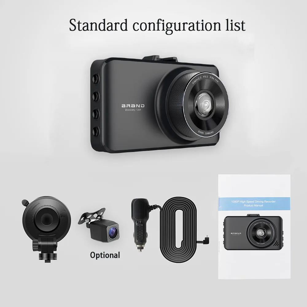 $55.39 4K Dash Cam Dual Lens UHD RecordingCar Camera DVR Night Vision GPS Wi-Fi G-Sensor Motion Detection Car Video Recorder 1080P Rear