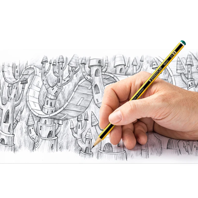12 шт./компл. Германия STAEDTLER Noris 120 желтая черная бритва красный зеленый оранжевый