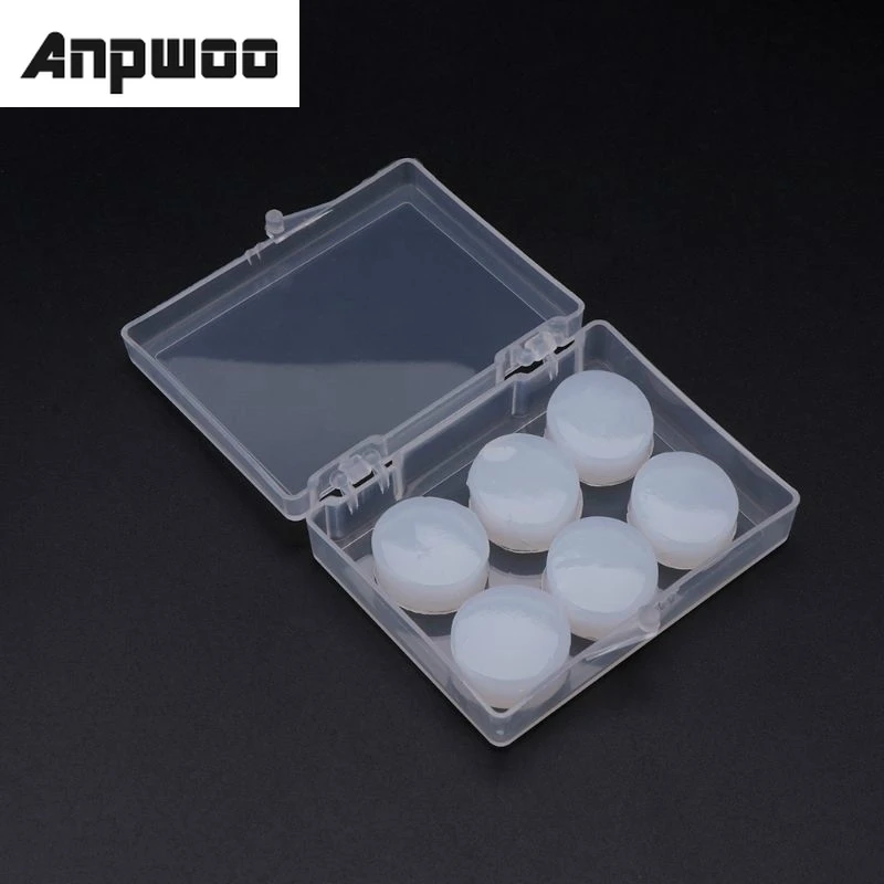 ANPWOO 6 шт. защитные затычки для ушей Силиконовые Мягкие водонепроницаемые анти