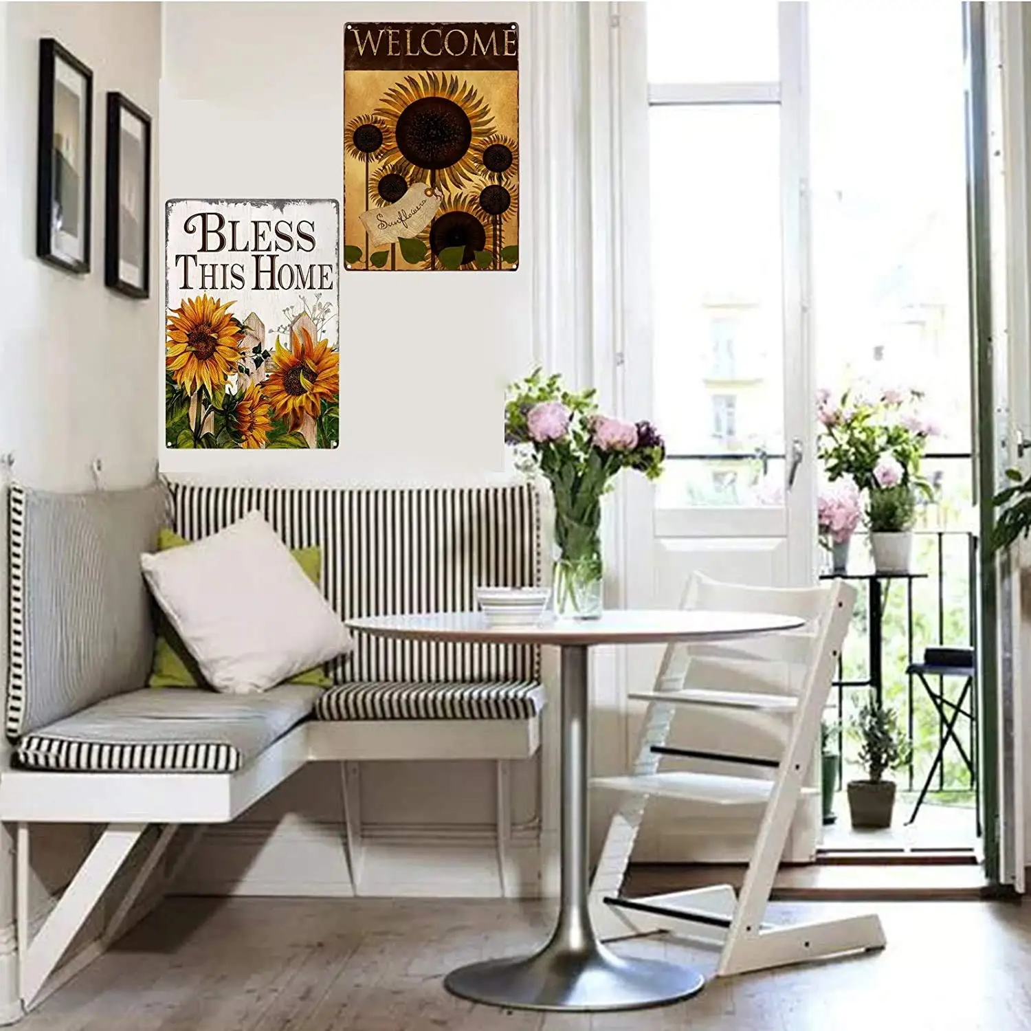 Цветочный Подсолнух винтажный барный знак примитивный деревенский фермерский