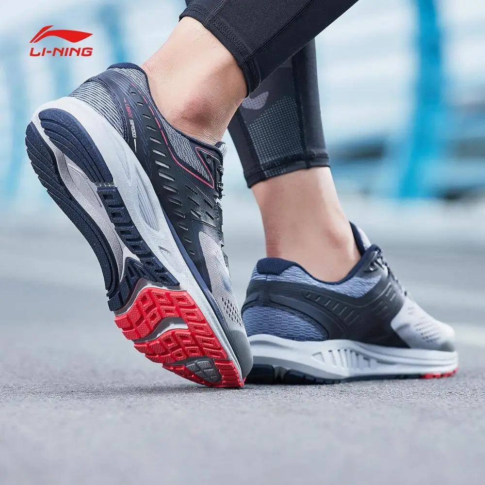 Li Ning мужские кроссовки для пробежки с подушкой спортивные дышащие удобные