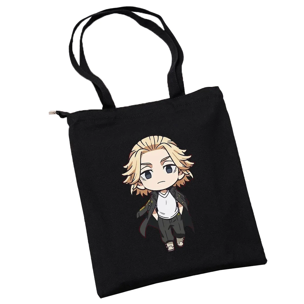 Холщовые сумки через плечо с изображением Токио Мстителей черно-белая