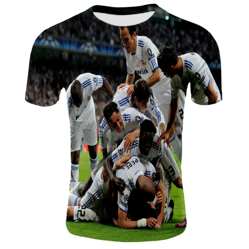 Реал Мадрид 2018 2019 футбол Джерси aaa Мужская 3D футболка/Дети спортивный костюм