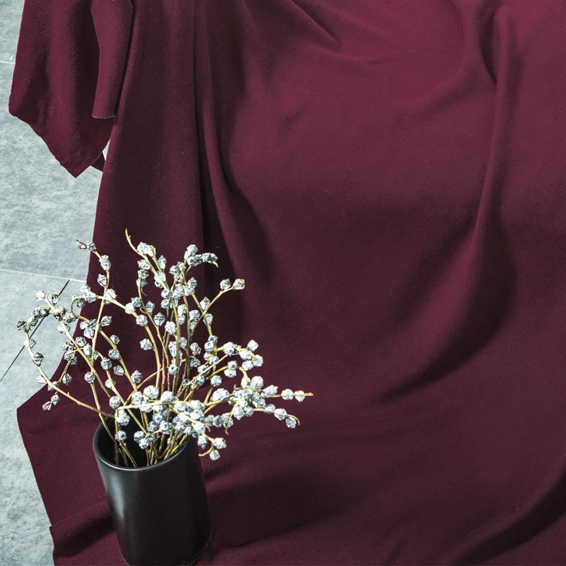 Скандинавское винно-красное трикотажное покрывало для дивана одеяла