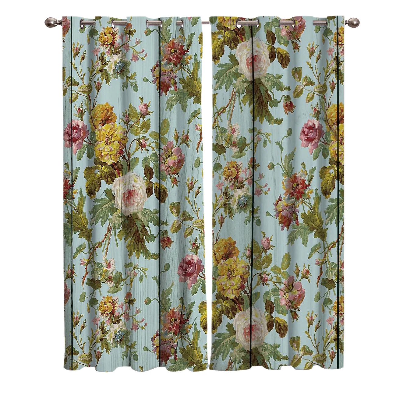 Винтажные деревянные текстурированные фоны абстрактные цветочные оконные шторы