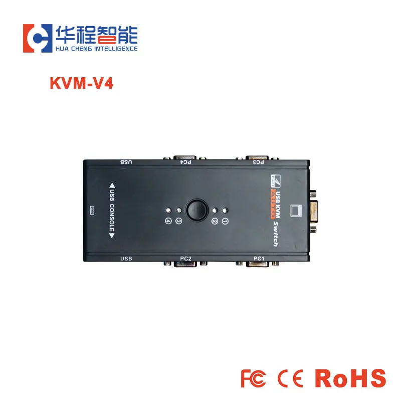 VGA видео коммутатор USB KVM переключатель V4 Авто консоль коробка компьютер