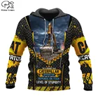 Весенняя толстовка с капюшоном, гусеничный экскаватор, 3D принт, модная толстовка, Мужская одежда, одежда для отдыха, пуловер, спортивный костюм для мужа