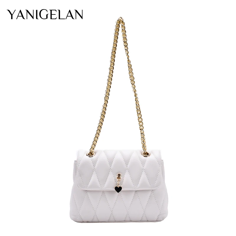 

Female Pure Color Chain Small Square Pack Soft Leather Women's Crossbody Bag Luxury Lady Shoulder Handbags New Fashion Sac Femme