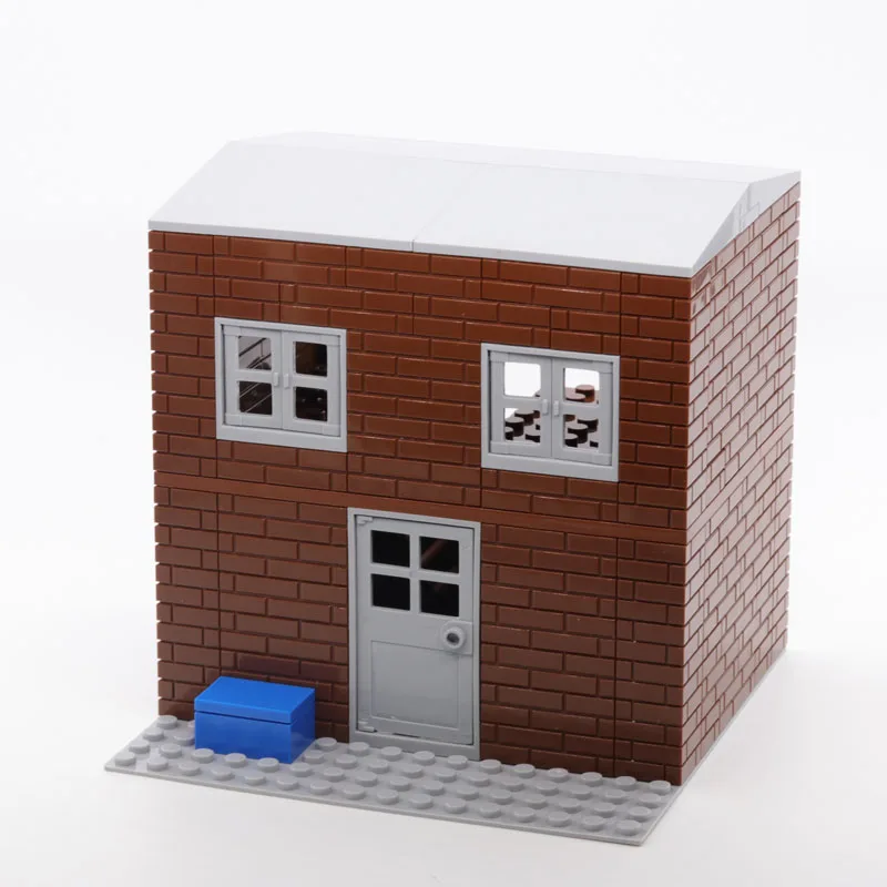 Зарубежные здания в руинах войны, строительные блоки для пересечения дома, строительные блоки для строительства стены, детские строительные блоки