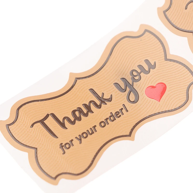 

3*5cm 250pcs Paper Thank You for Your Order Stickers Seal Labels Thanks Label