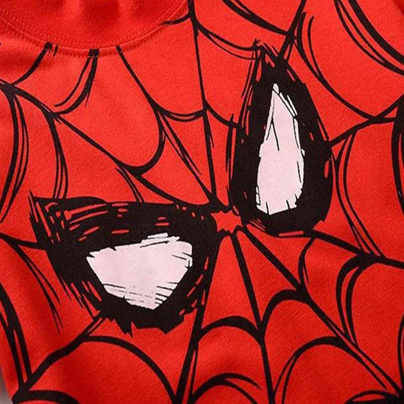 Футболка для мальчиков модная детская одежда с принтом героя Маска паука летняя