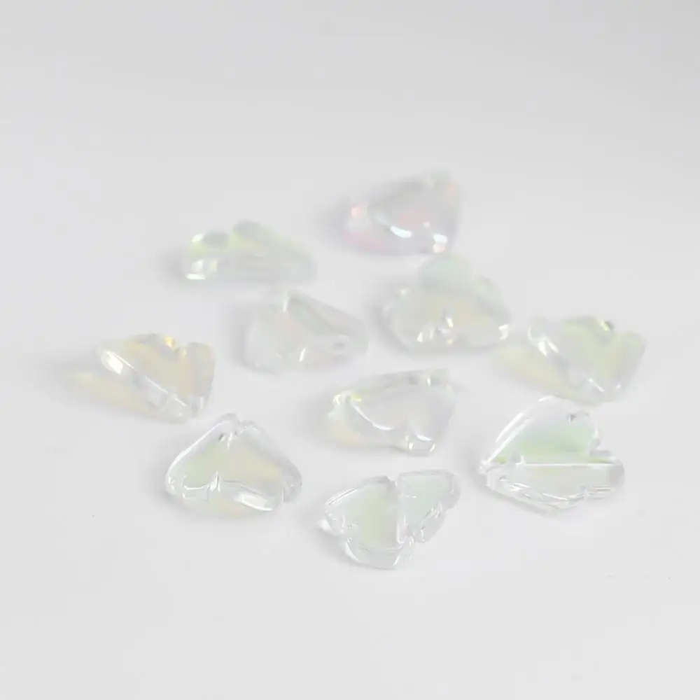 DoreenBeads стеклянные бусины AB радужного цвета Аврора боролис лепестки бледно-желтые