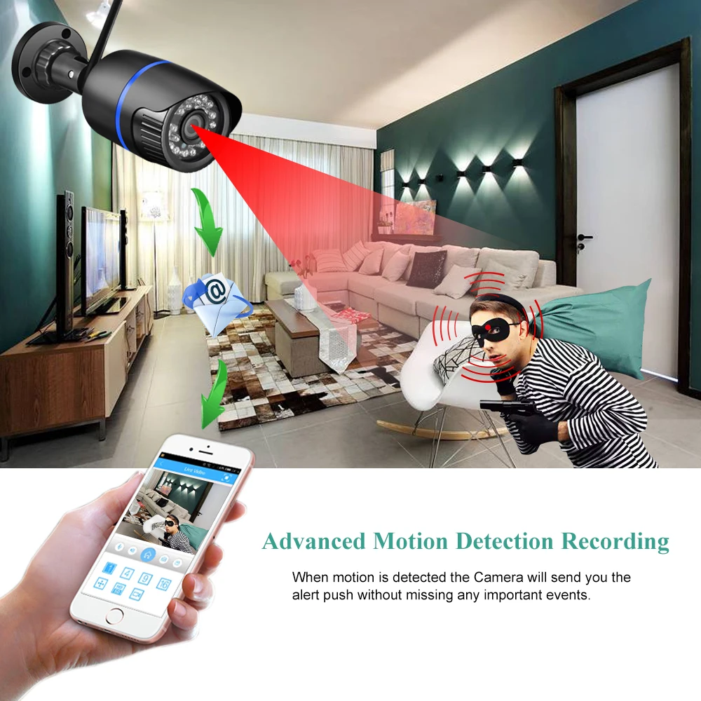 Wi Fi IP камера AZISHN Yoosee 720P 960P 1080P беспроводная проводная P2P цилиндрическая наружная