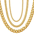 Золотая цепочка для мужчин, из нержавеющей стали