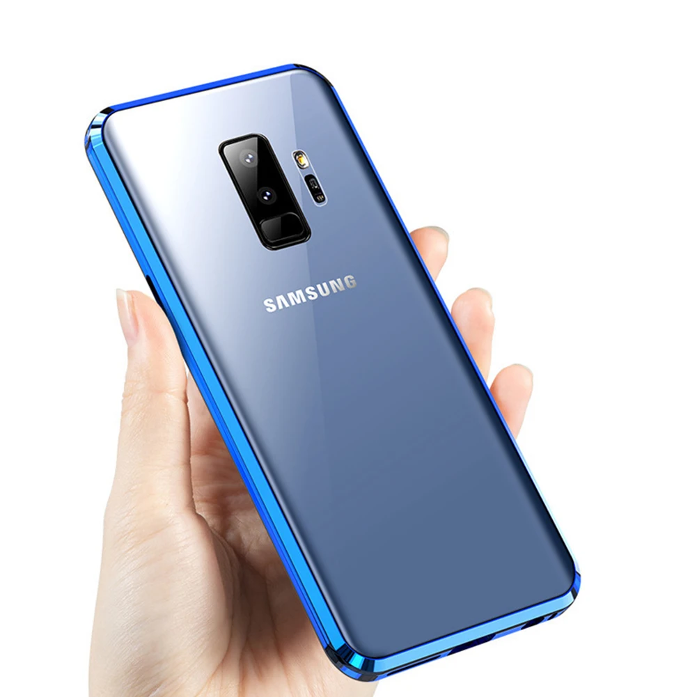 Магнитный чехол для samsung Galaxy S10, 5G, S9, S8 Plus, защита от прописывания, закаленное стекло, полное покрытие, Защита для samsung Note 8, 9