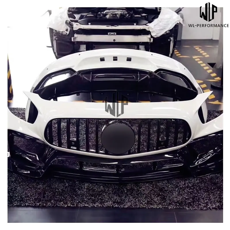 Высокое качество карбоновое волокно/FRP upainted GT GTS AMG передний бампер для автомобильного стайлинга для Mercedes-Benz GT GTS AMG комплект кузова автомобиля