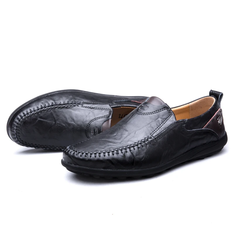 

Мужская спортивная обувь для вождения, нескользящая повседневная обувь на плоской подошве, итальянские туфли на плоской подошве, Корейская версия мягкой обуви, 2019