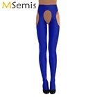 Женские колготки, Длинные чулки, нижнее белье, сексуальные, с вырезами, с открытой промежностью, эротические колготки леггинсы, ночное белье, чулки для танцев на пилоне