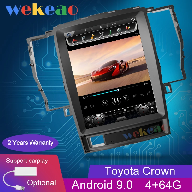 Wekeao вертикальный экран Tesla Style 10 4 'Ƈ Din Android 9 0 автомобильное радио GPS навигация
