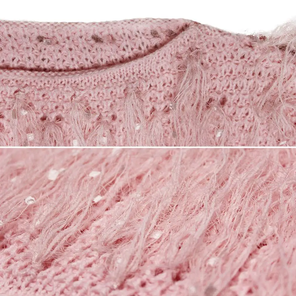 

Sweaters For Women Fashion Autumn And Winter Sweater Coat Tassel Knitted Pullover Top Shorts Ladies Sexy Clothing