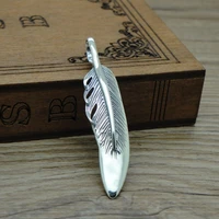 real silver feather pendant men women s925 pure silver san feath pendant style design pendant jewelry gift