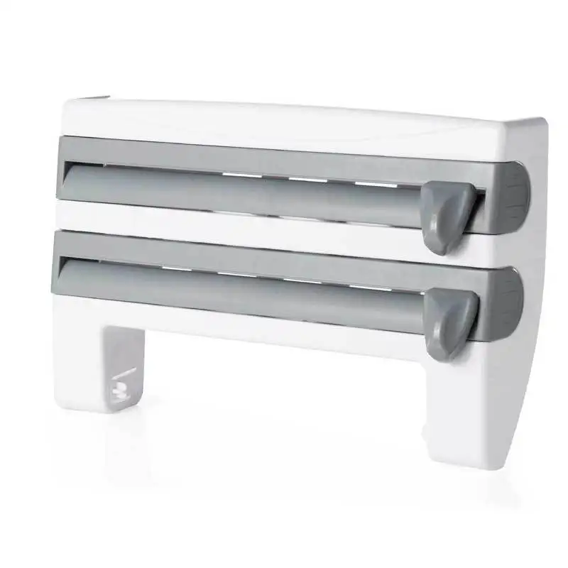 

Kitchen Free Perforation Belt Cutter Storage Rack Shelf Plastic Wrap Cutter Tin Foil Plastic Wrap Storage Rack Top Grade