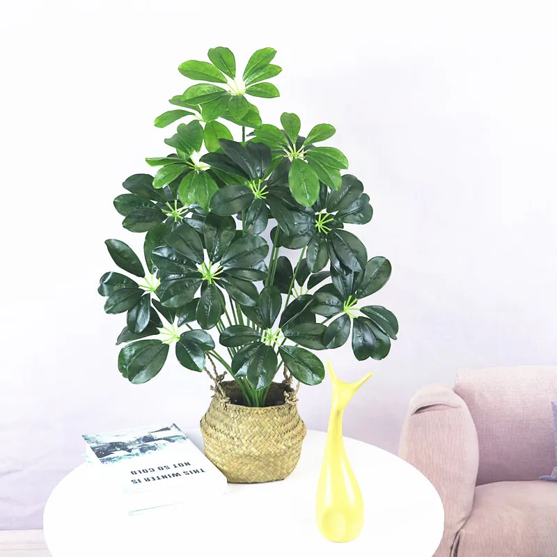 Искусственные тропические растения 70 см 18 листьев пластиковая Пальма ветка