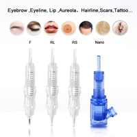 10pcs permanent makeup cartridge needles tattoo needle for pmu tattoo machine eyebrow lip needle for permanent makeup machine