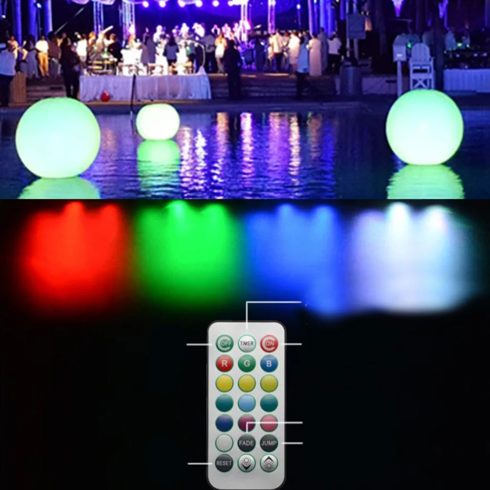 

Waterproof Glowing Inflatable Luminous PVC LED Decorative Beach for Home Outdoor (White)
