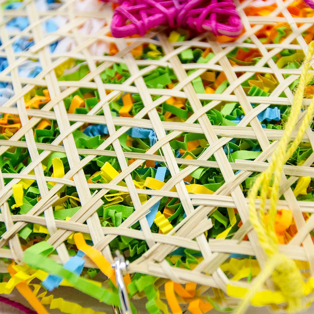

Pet Parrot Bird Cage Toy Colorful Hanging Toys Brushed Grass Toy Rope Pet Bird Parrot Climb Chewing Bite Toys