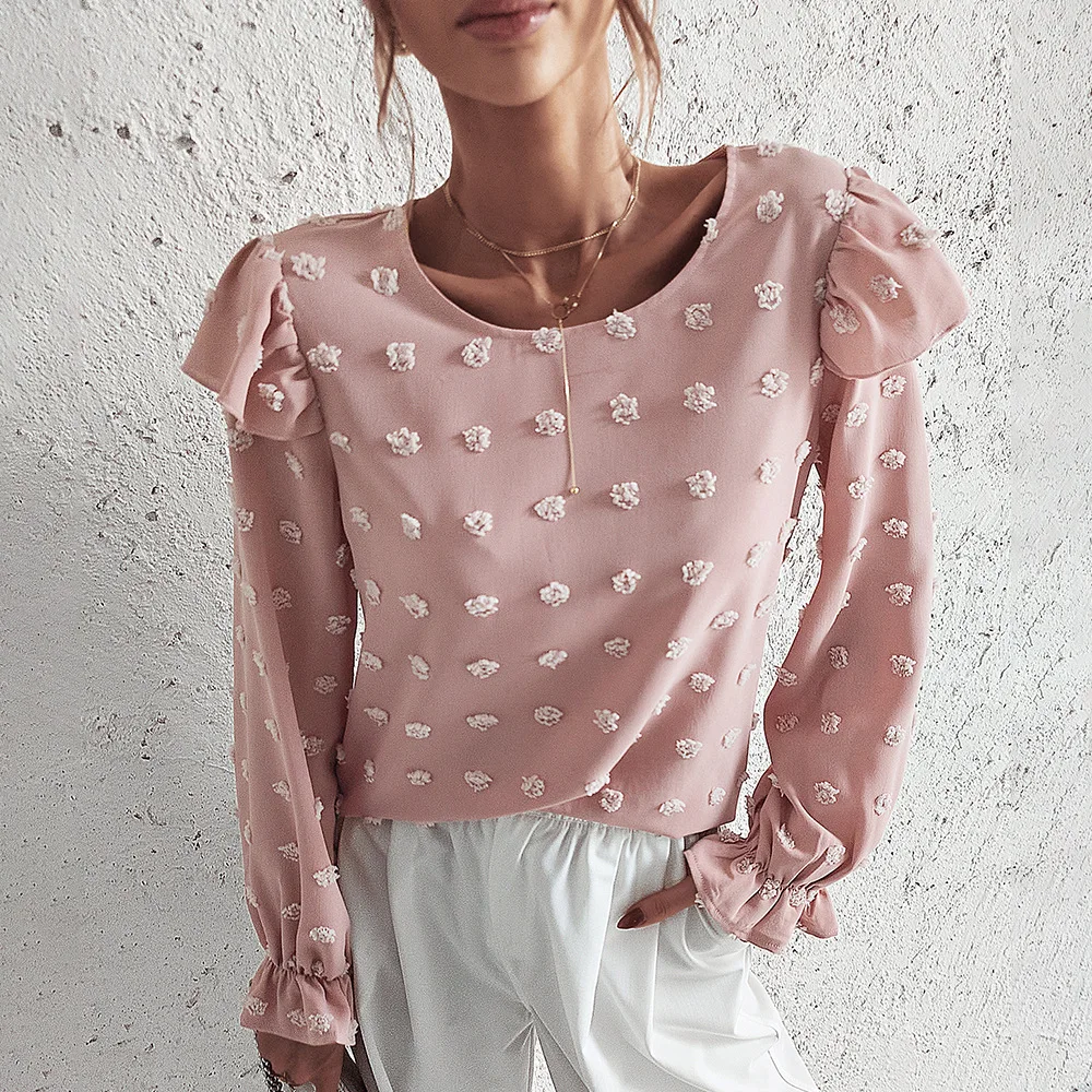 

Summer Korean Fashion Womens Tops and Blouses Chiffon 2022 New Women's Blouses Long Sleeve White Office Lady Shirts Ladies Tops