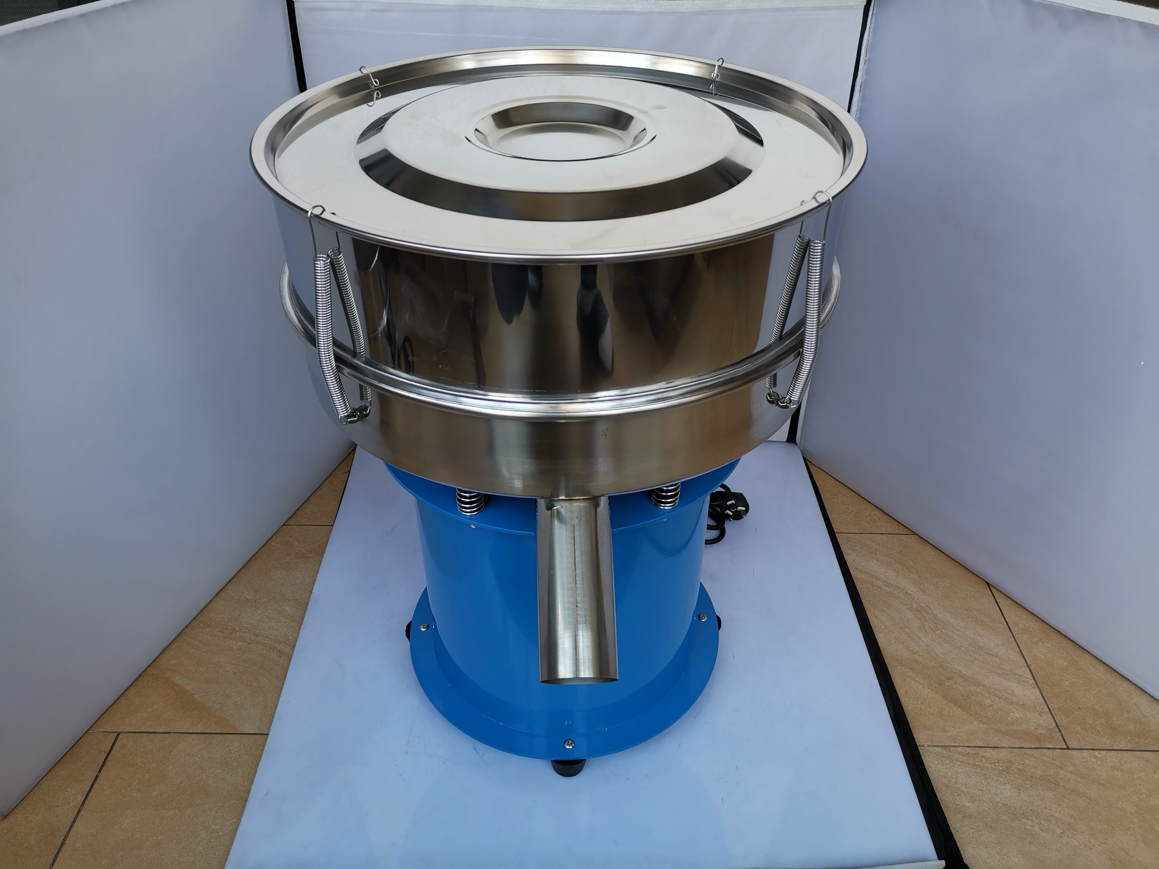 

40cm Vibrating screen, sieve powder machine, electric sieve filter,medicine powder Vibration screening machine+3 pcs screens