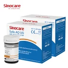 Полоски Sinocare Safe AQ UG для глюкозы в крови и мочевой кислоты для лечения диабета, подагры, беременных